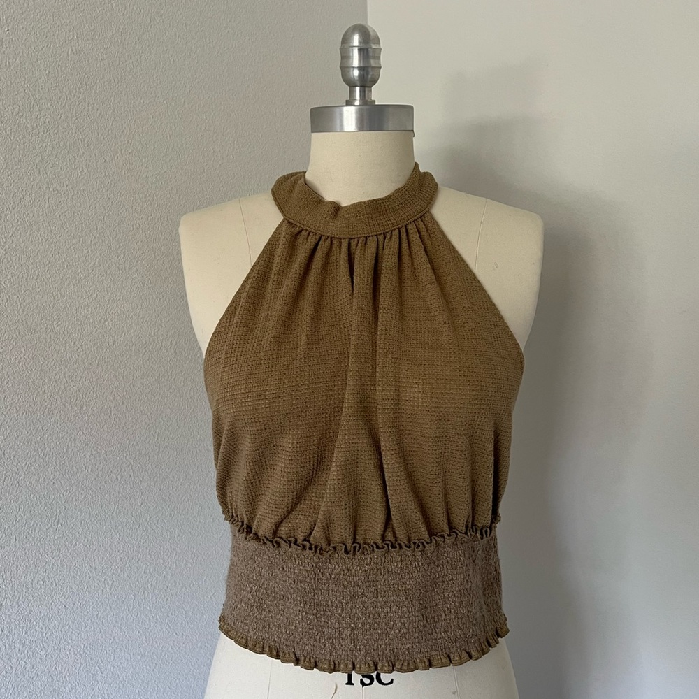 Green Free People Halter top